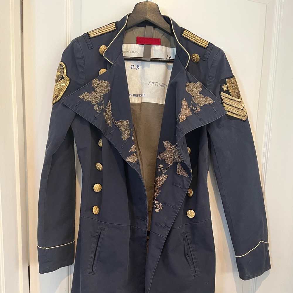 History Repeats military style jacket. Great gold details.